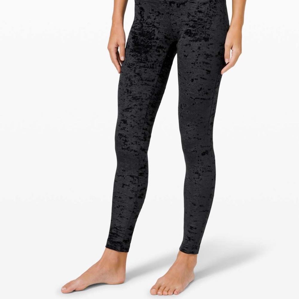 Black velvet Lululemon leggings